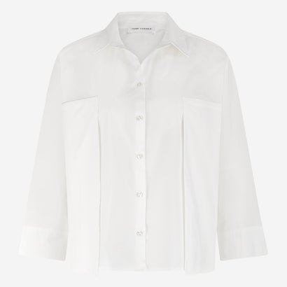 Limone Studio Popeline-Bluse | Weiß