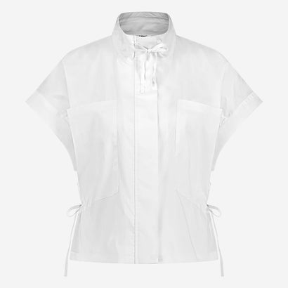 Paola polplin jacket blouse | White