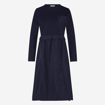 Ester mix cotton taffeta dress | Blue