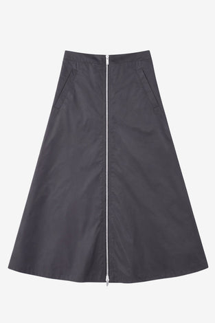 Bardolino taffeta zipper skirt | Grigio