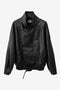 Bo eco leather oversized jacket | Black