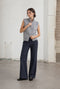 Viskose wide-leg Hose | Blue