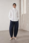 Bree katoen popeline blouse | White
