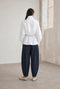 Bree katoen popeline blouse | White