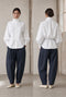 Bree katoen popeline blouse | White