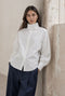 Bree katoen popeline blouse | White