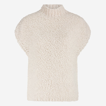 Coarse Boucle vest | Off White