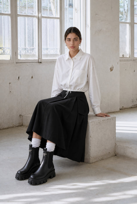 Carmen Bluse technical jersey | White