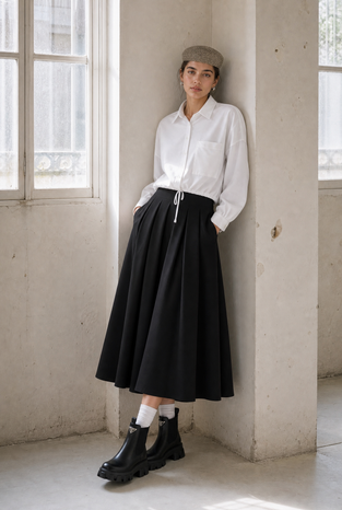 Carmen blouse technical jersey | White