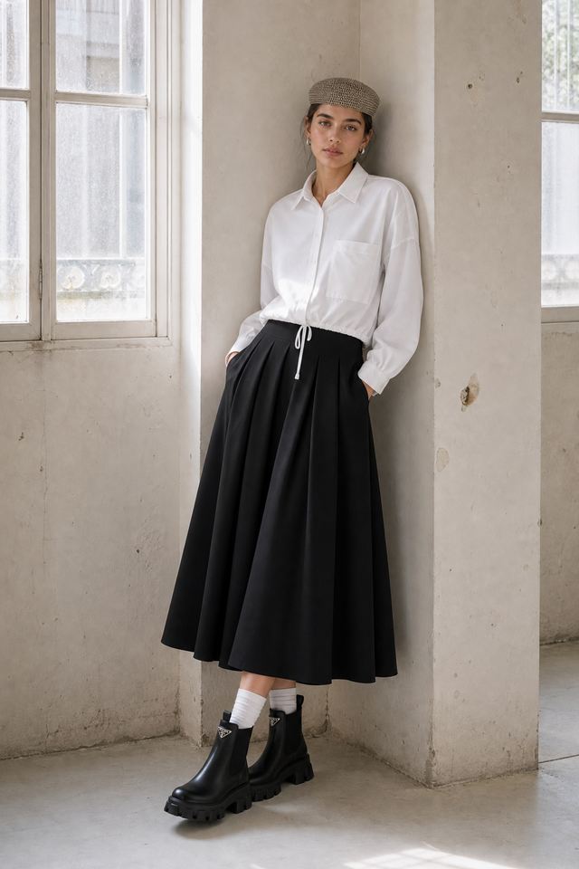 Carmen blouse technical jersey | White