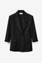 Indira back details blazer | Black