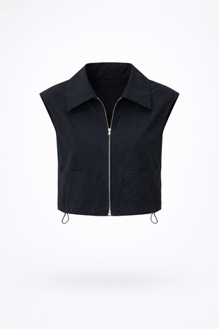 Emiko taffeta jacket | Black