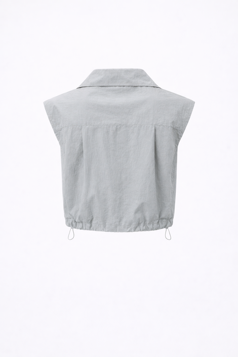 Emiko taffeta jacket | Light Grey