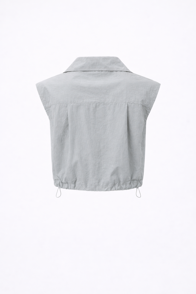 Emiko taffeta jacket | Light Grey