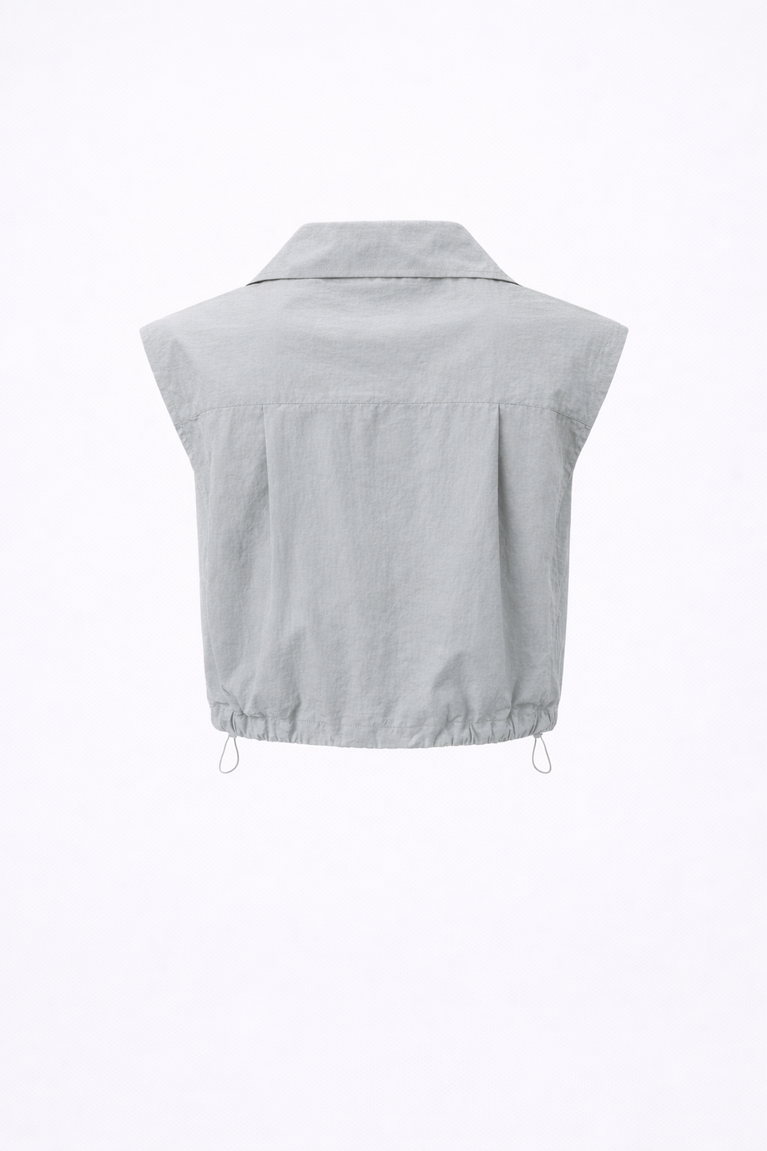 Emiko taffeta jacket | Light Grey