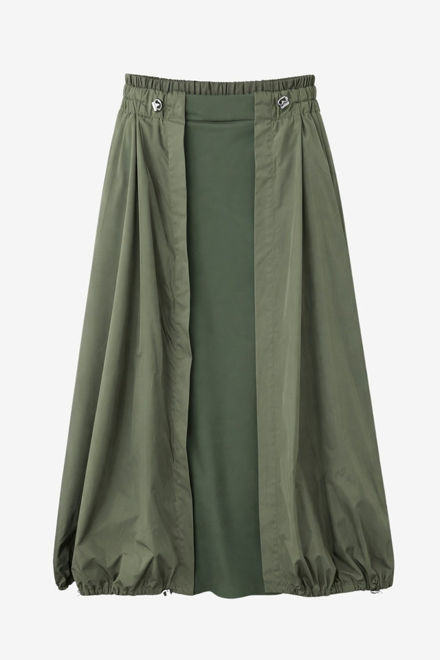 Allegra taffeta mix tech skirt | Army