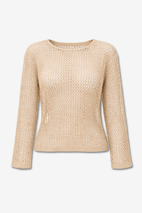 Open-back sweater 2041 | Beige