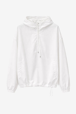 Clio hoodie zipper Bluse | White