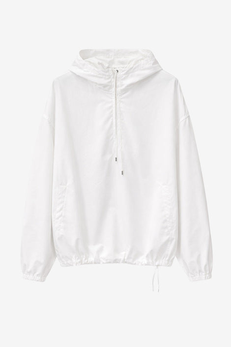 Clio hoodie zipper Bluse | White