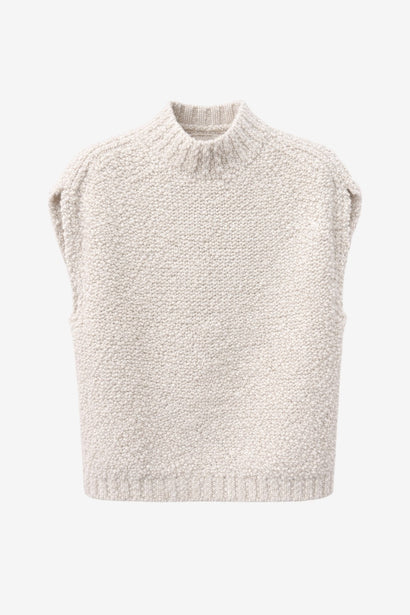 Coarse Boucle vest | Off White