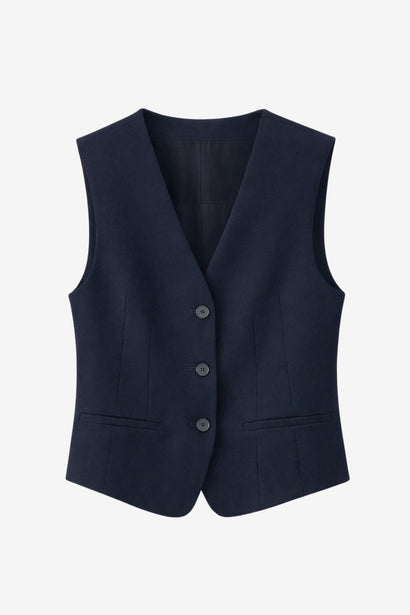 Gilet Colette con dettagli sul retro | Blu scuro