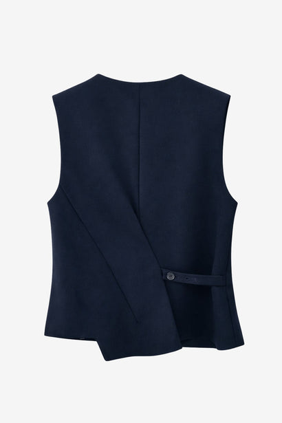 Gilet Colette con dettagli sul retro | Blu scuro