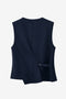 Colette back details gilet | Dark Blue