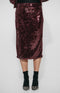 Dalia sequins uni skirt | Bordo