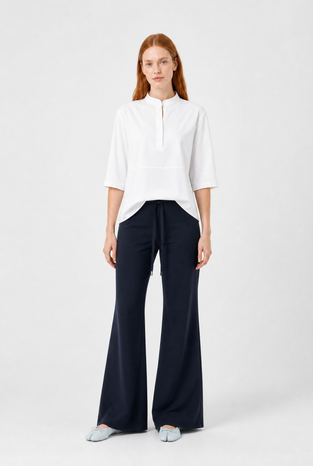 Damiana stretch technical jersey Top | White