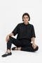 Damiana stretch technical jersey top | Black