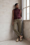 Weste Boucle long zip | Bordo