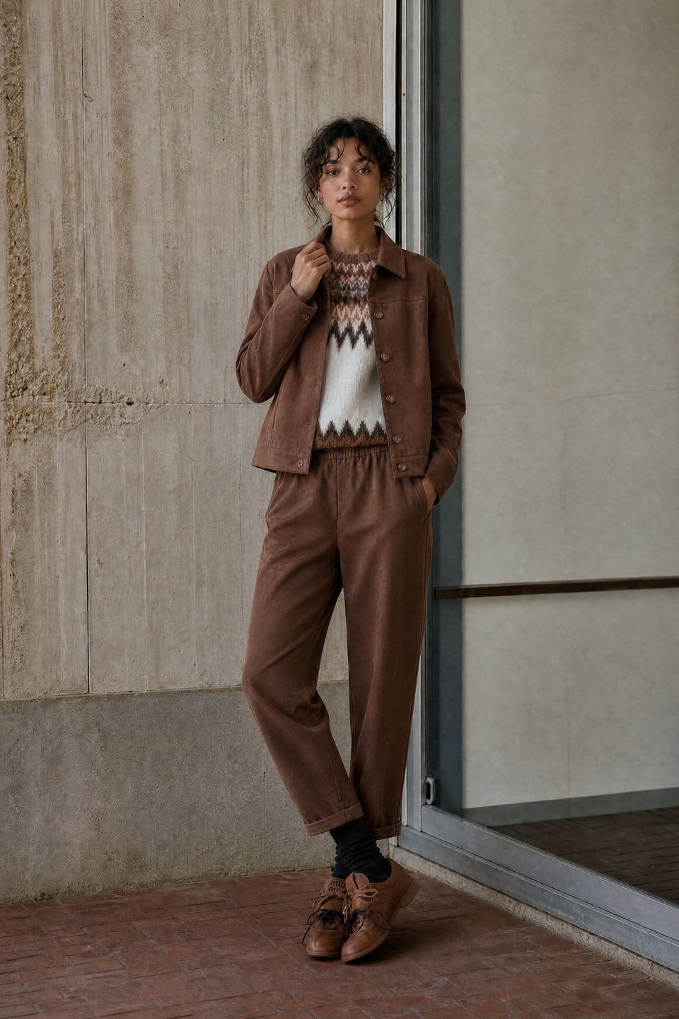 Danny skuba velvet Broek | Brown