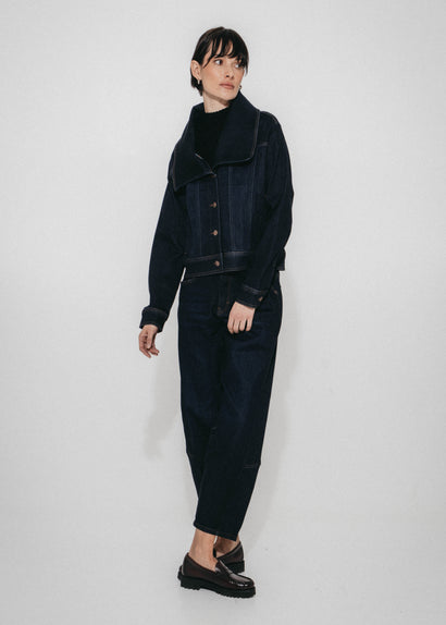 Dramak fancy denimjakke | Mørkeblå