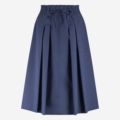 Raffaele poplin skirt | Blue