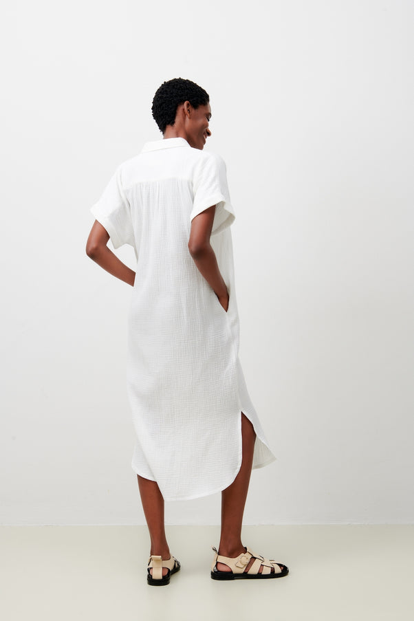 Romy Dress Long Organic Cotton | White Black