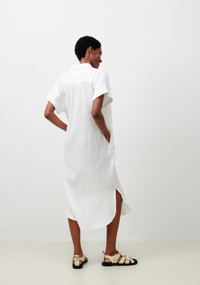 Romy Dress Long Organic Cotton | White Black