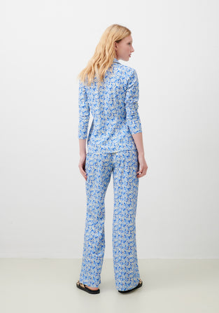 Kikkie Blouse Technical Jersey | Multi Blue