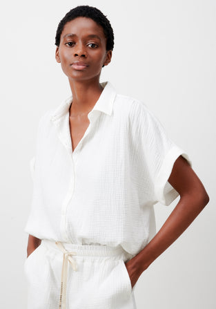 Romy Blouse Organic Cotton | White Black