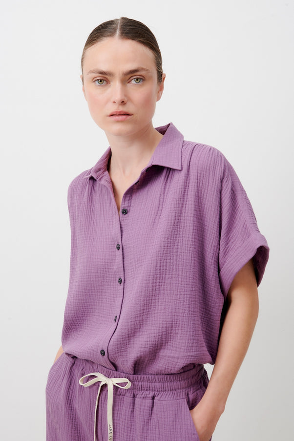 Romy Blouse Organic Cotton | Violet