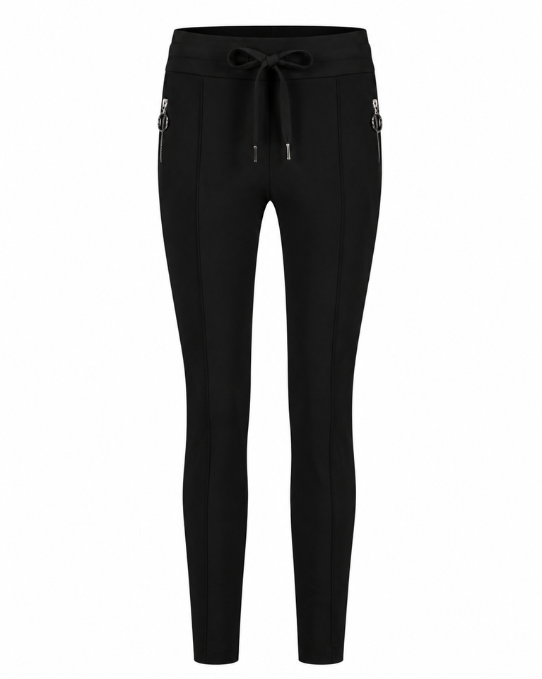 Hose Emma-straight leg fit Technical Jersey | Black