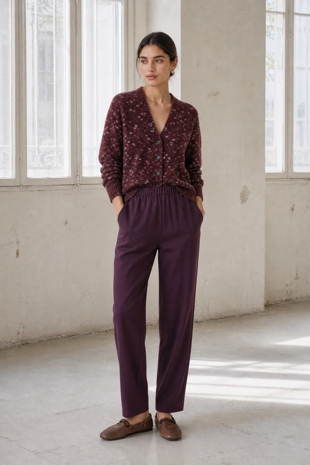 Fancy cardigan 26558 | Bordo