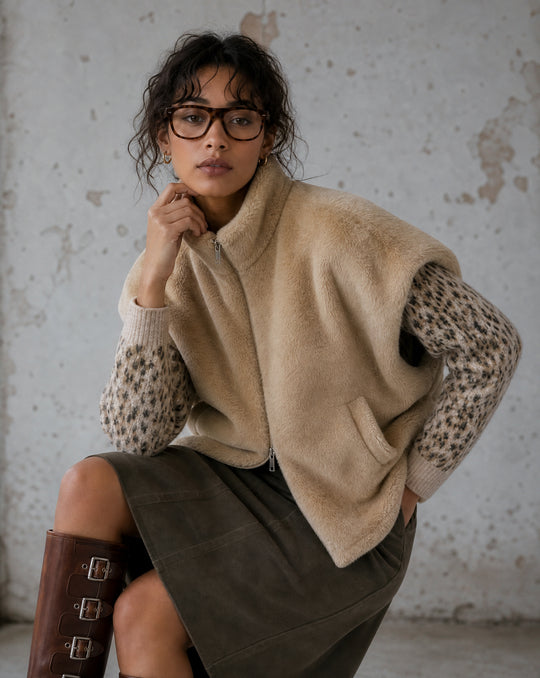 Faux fur Vest MKR 42064