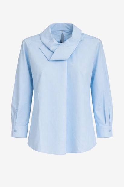 Blusa Fiorella in misto cotone | Azzurro chiaro