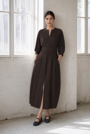 Gaara Kleid technical jersey | Chocolate