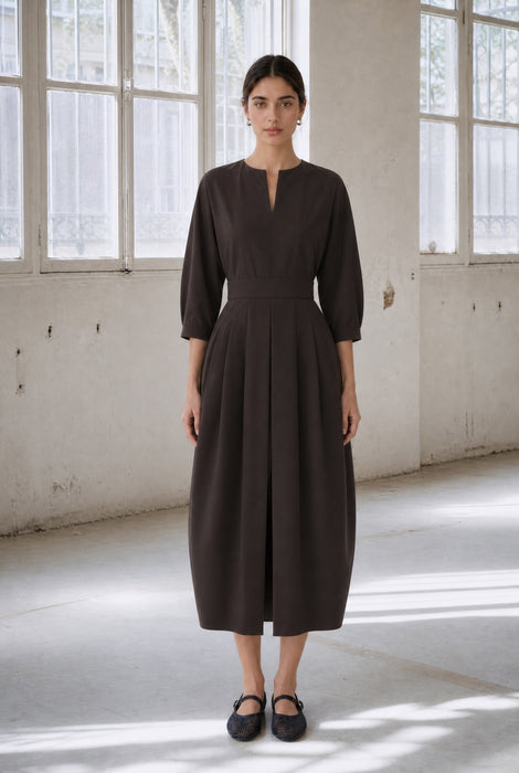 Gaara Kleid technical jersey | Chocolate