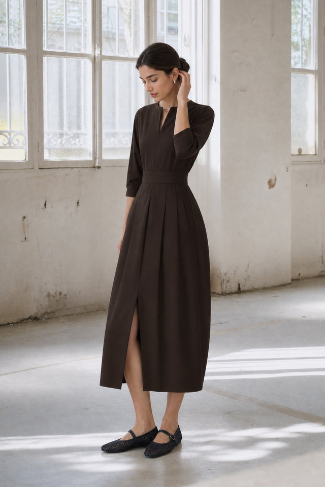Gaara Kleid technical jersey | Chocolate