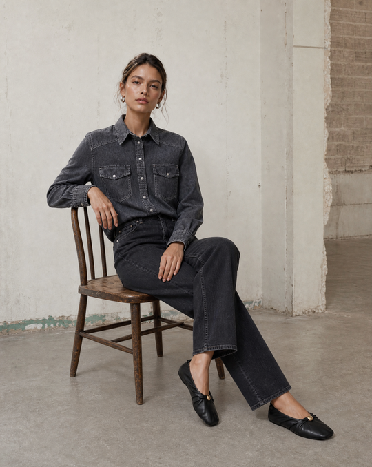 Jessie faded denim shirt