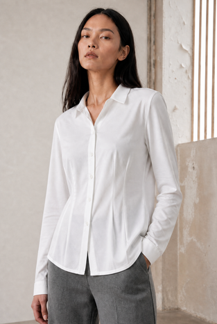 Marcellina blouse technical jersey | White
