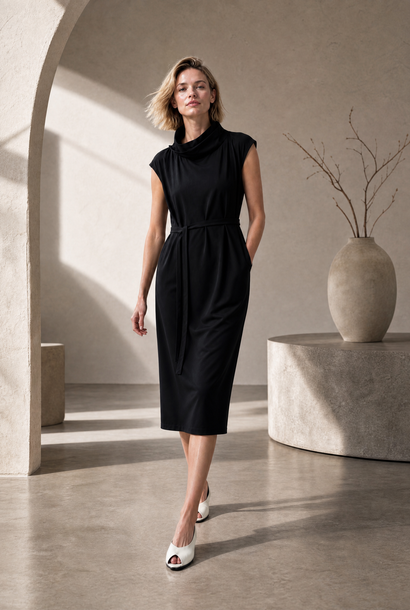 Liane jurk technical jersey | Zwart