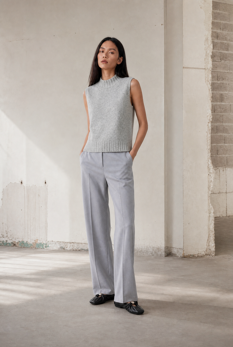 Abigail alpaca Weste EX H24179 | Grey